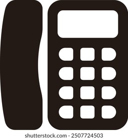 The landline phone icon isolated on white background