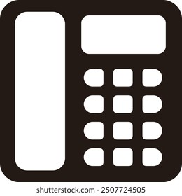 The landline phone icon isolated on white background