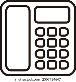 The landline phone icon isolated on white background