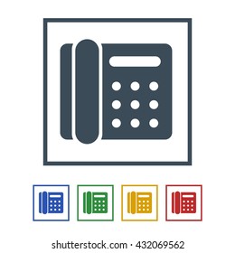 Landline phone Icon Isolated on White Background.vector illustration icon