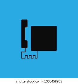 landline phone icon vector