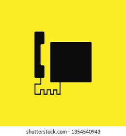 landline phone icon vector