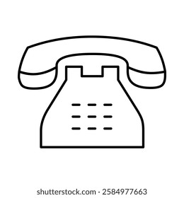 Landline Phone Line Icon. Device, Technology, Smart Device, AI Line Editable Stroke Icons