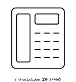 Landline Phone Line Icon. Device, Technology, Smart Device, AI Line Editable Stroke Icons