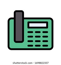 landline vector flat color icon 