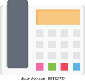 landline vector flat colour icon