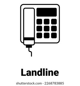 Landline Vector Icon easily modify

