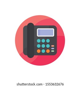 Landline Vector Illustration . Hotel and Services flat icon style.