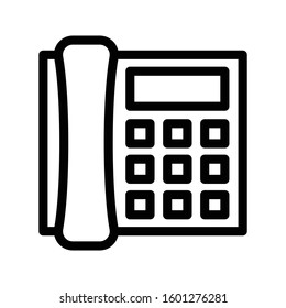landline vector thin line icon 