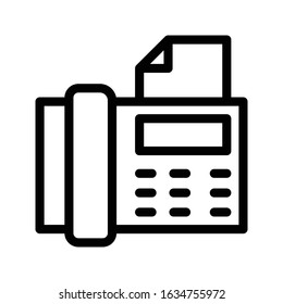 landline vector thin line icon 