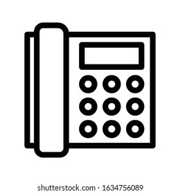 landline vector thin line icon 