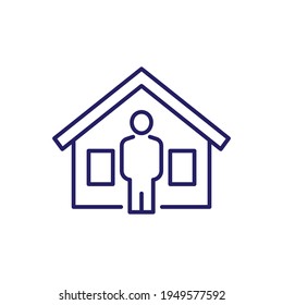 landlord, house owner line icon