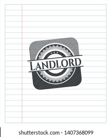 Landlord penciled. Vector Illustration. Detailed.