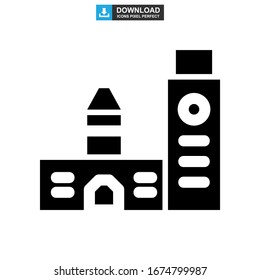 landmark big ben icon or logo isolated sign symbol vector illustration - high quality black style vector icons

