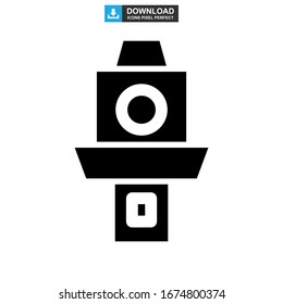 landmark big ben icon or logo isolated sign symbol vector illustration - high quality black style vector icons
