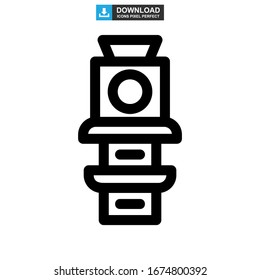 landmark big ben icon or logo isolated sign symbol vector illustration - high quality black style vector icons
