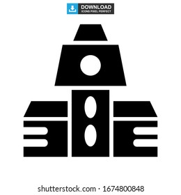 landmark big ben icon or logo isolated sign symbol vector illustration - high quality black style vector icons
