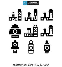 landmark big ben icon or logo isolated sign symbol vector illustration - Collection of high quality black style vector icons
