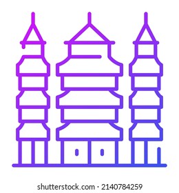 landmark building vector illustration isolated on white background. Architecture business concept.