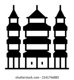 landmark building vector illustration isolated on white background. Architecture business concept.