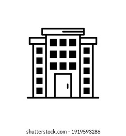landmark building vector outline icon style illustration. 