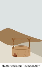 landmark desert background vector arabian