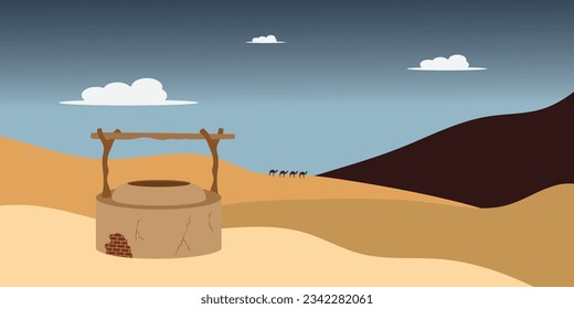 landmark desert background vector arabian
