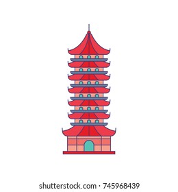 Landmark icon logo vector design illustration