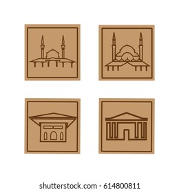 Landmark icon set
