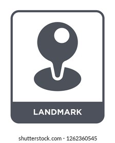 landmark icon vector on white background, landmark trendy filled icons from Travel collection, landmark simple element illustration