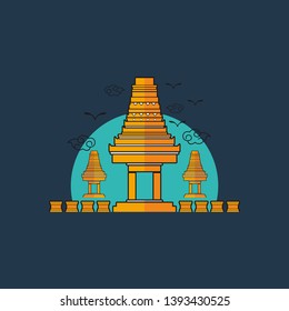 landmark icon vector, yogya, candy