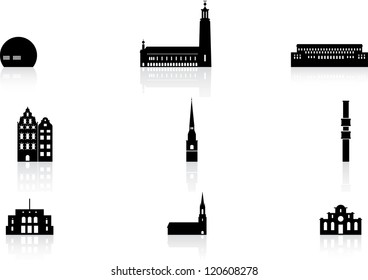 Landmark icons - Stockholm