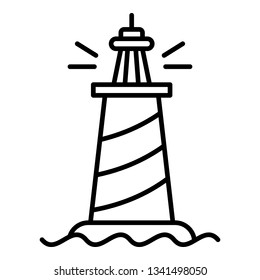 Landmark lighthouse icon. Outline landmark lighthouse vector icon for web design isolated on white background