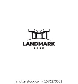 Landmark monument simple logo design
