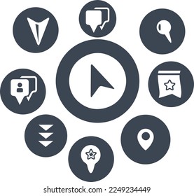 Landmark Pointer Icons vector design