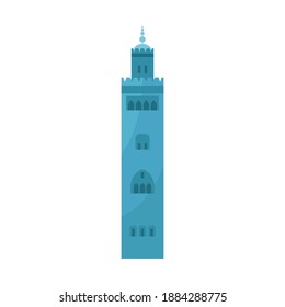 landmark vector, africa continent, morocco Marrakesh maroko, Koutoubia Kutubiyya mosque