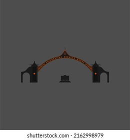 landmark vector art design solo