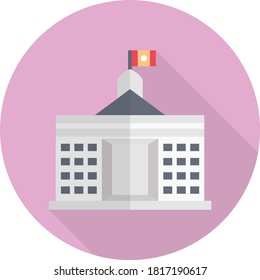 landmark vector flat color icon 