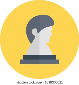 landmark vector flat color icon 
