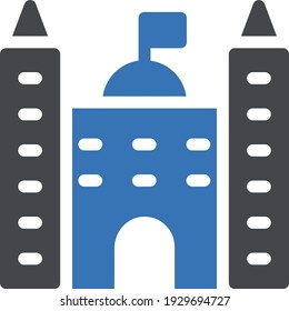 icono de color de glifo vectorial de referencia