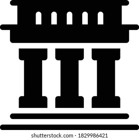 icono plano de glifo vector de punto de referencia 