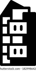 landmark vector glyph flat icon 