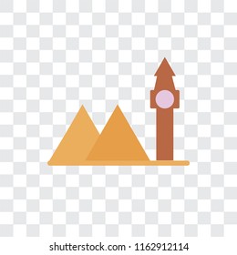 Landmark vector icon isolated on transparent background, Landmark logo concept
