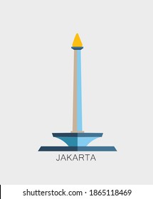 Landmark vector of Jakarta City 
