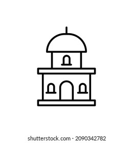 Vektorgrafik-Kontursymbol von Landmark für Web einzeln auf weißem Hintergrund EPS10-Datei