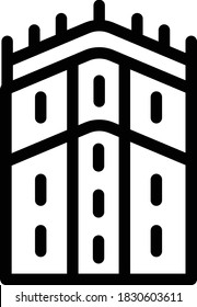 landmark vector thin line icon 