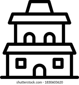 landmark vector thin line icon 