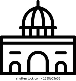 icono de línea delgada del vector de punto de referencia 