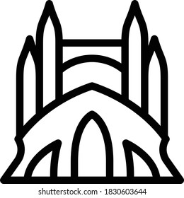 landmark vector thin line icon 