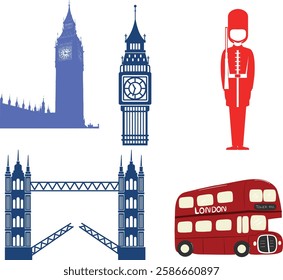 Landmarks and different culture objects of london